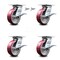 Service Caster 6 Inch Poly on Aluminum Caster Set with Roller Bearing 4 Brake and 2 Swivel Lock SCC-35S620-PAR-SLB-BSL-2-SLB-2 - alternate 1